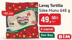 SÖKE MUNU LAVAŞ TORTİLLA 648 G fiyat ve kampanya bilgisi